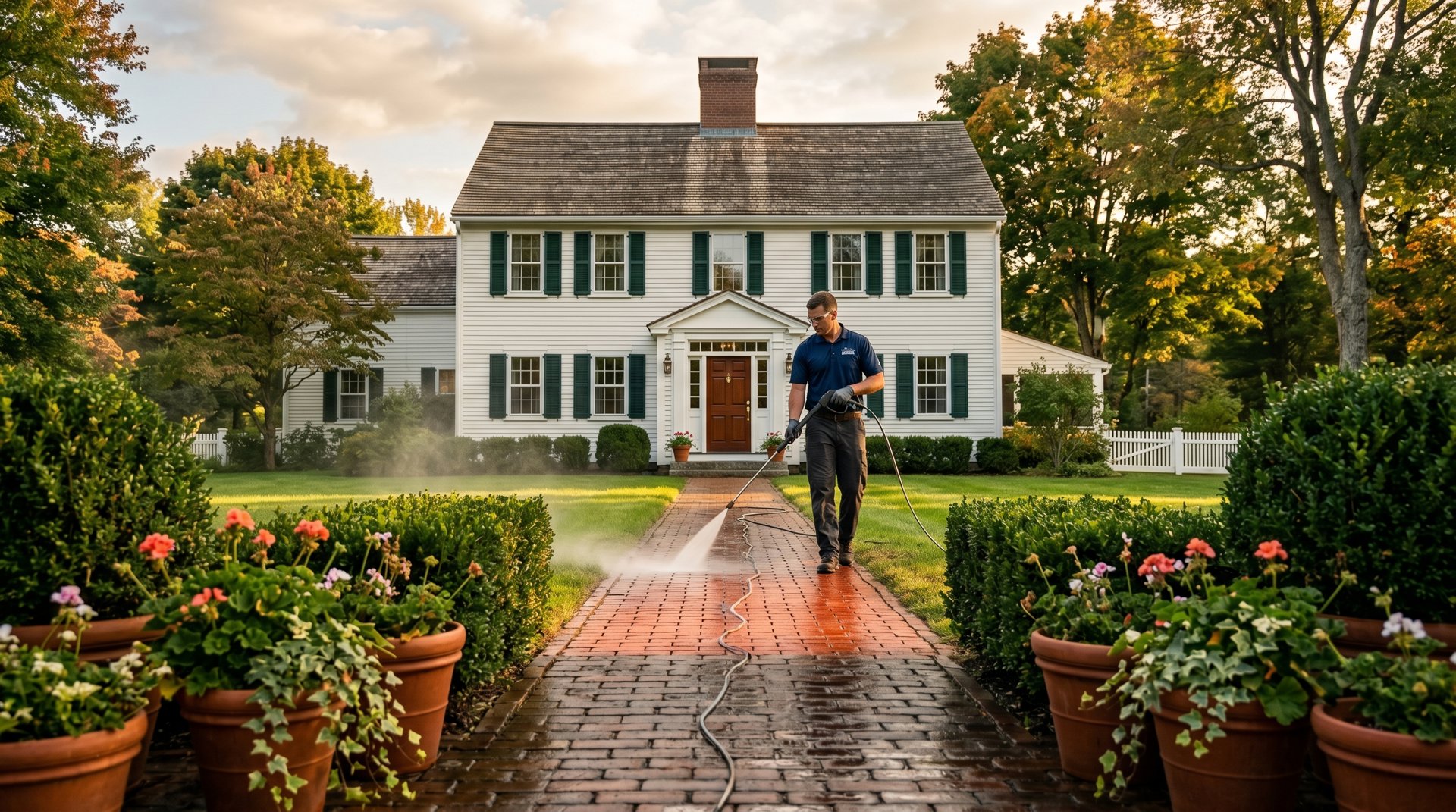 Quality pressure washing example